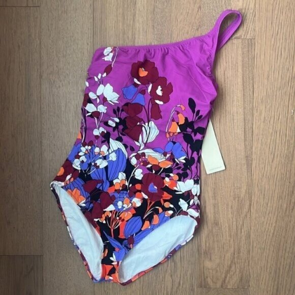 Gottex One Shoulder One Piece Swimsuit Size 10 NEW! - Picture 3 of 3